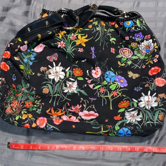 Handbags - floral canvas hobo